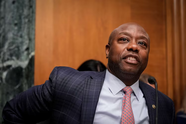 Chairman Tim Scott at the committee dais