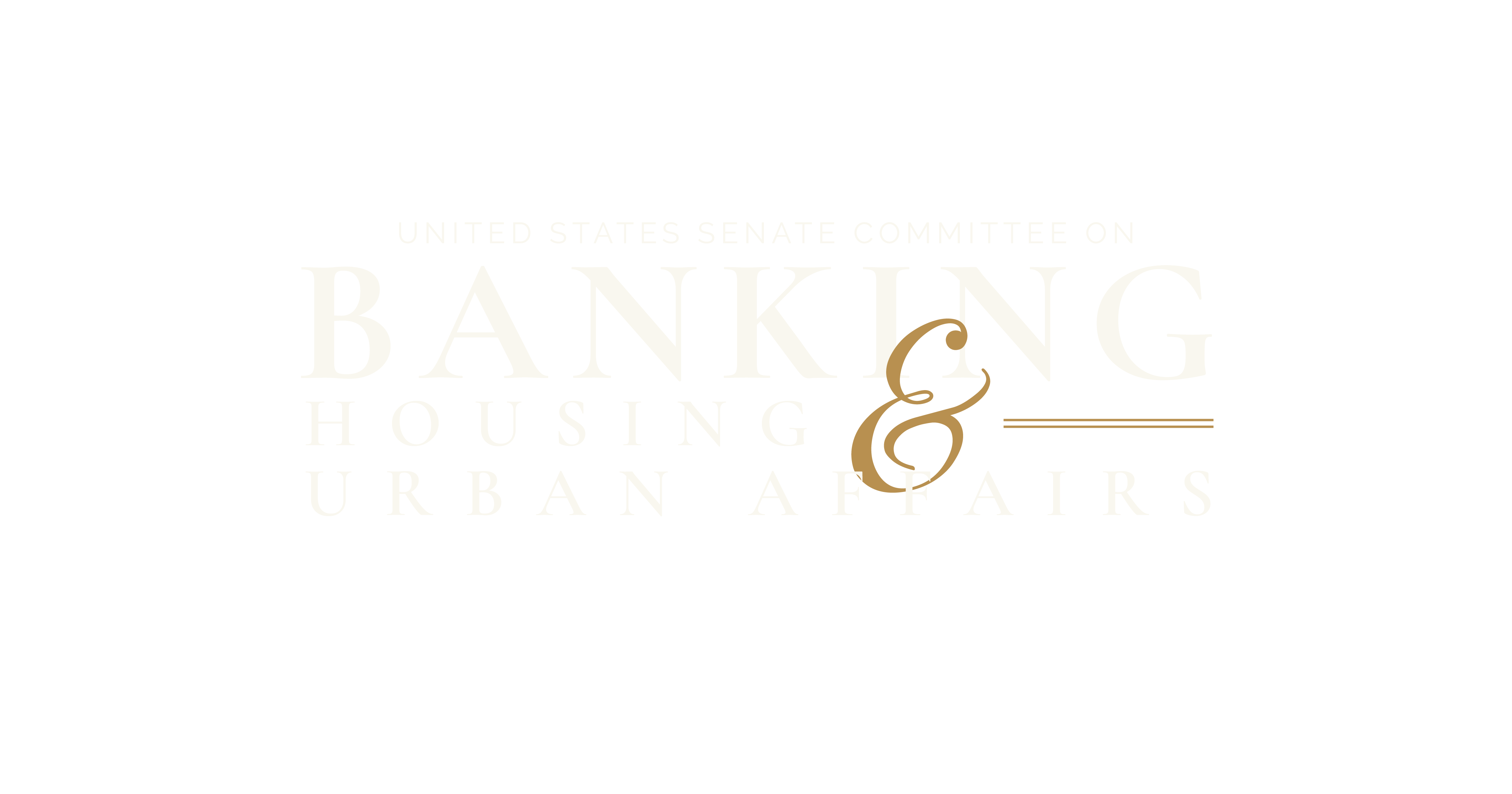 Banking Committee wordmark, reverse colorway