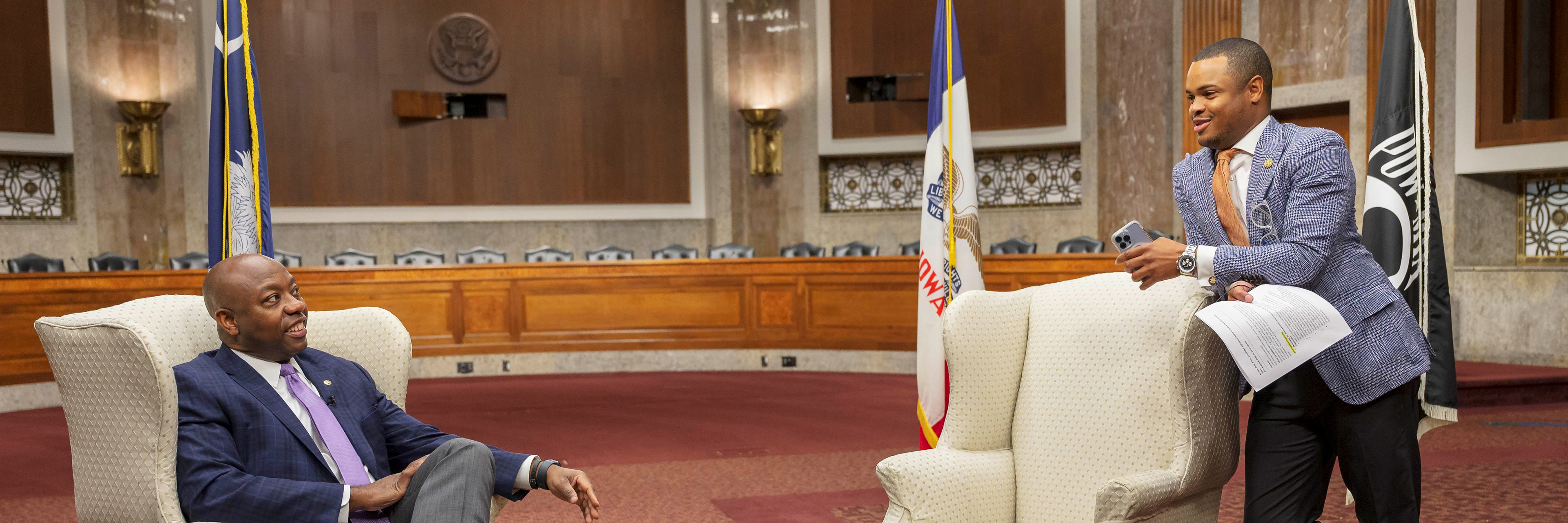 Xavier Underwood in a committee hearing room